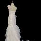 Blush Pink One-Shoulder Sexy Long Romantic Wedding Dress, Fitted Waist, Bodycon Silhouette gh8331