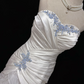 White Satin Strapless Romantic Long Gown, Cinched Waist & Slim Bodycon Fit, Wedding Dress & Bridal Gown gh8190