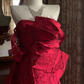 Red Strapless Waist-Cinched Cutout Elegant Prom Dress, Evening Gown, Graduation Prom Dress gh7251