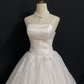 Blush Pink Spaghetti Strap Romantic Gown, Cinched Waist, Voluminous Princess Skirt, Wedding Dress & Bridal Gown gh8281