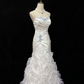 White Satin Strapless Romantic Long Gown, Cinched Waist & Slim Bodycon Fit, Wedding Dress & Bridal Gown gh8190