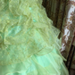 Fresh Green Spaghetti Strap Waist-Cinched Voluminous Skirt Prom Dress, Birthday Ball Gown, Evening Party Gown gh7280
