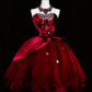 girlhomeshops - Robe d'anniversaire courte rouge, robe en tulle pour la rentrée scolaire gh6140