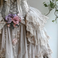Lolita Retro Style Grey Lace 3D Flower Court Ballgown - Tea Party & Cosplay Dress gh6552