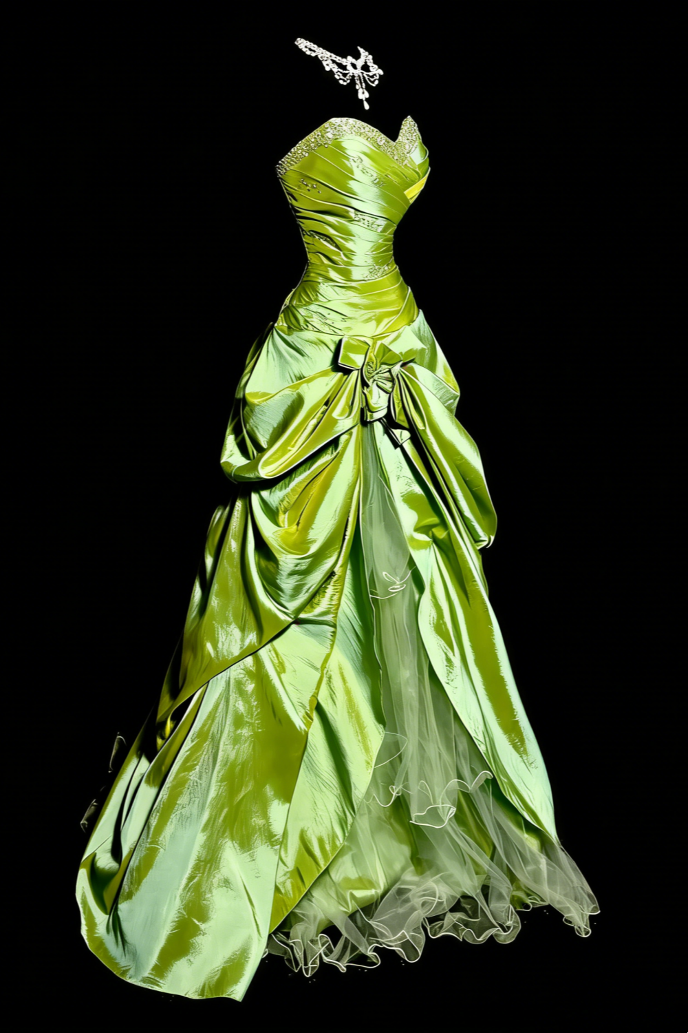 Green Retro Elegant Long Princess Dress, Evening Gown, Ball Gown gh3444