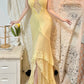 Gelbes, perlenbesetztes, elegantes, langes Chiffon-Ballkleid, Abendkleid, Partykleid gh4467