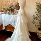 White strapless vintage elegant long gown for party and evening banquet gh7133