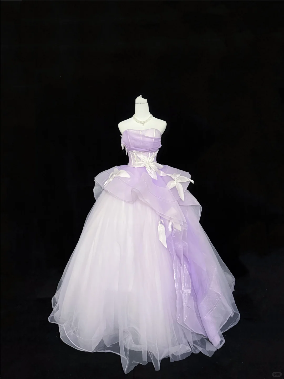 Lavender Spaghetti Strap Cinched Waist Voluminous Princess Skirt Romantic Dress, Wedding Gown gh7912
