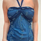 Dunkelblaues Meerjungfrau-Kleid mit Perlen, lang, Chiffon, formelles Abschlussball-Abendkleid, Hochzeitsgast-Partykleid, griechisches Neckholder-Kleid, gh3617b