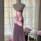 Pink Purple Gorgeous Shiny Elegant Exquisite Beaded Mermaid Slim Fit Long Chiffon Spaghetti Straps Tulle Sequins Formal Prom Dress Evening Dress Party Dress gh3654