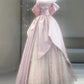 Pink Adult Dress Sweet Elegant Tulle Long Ball Gown Evening Dress gh4469