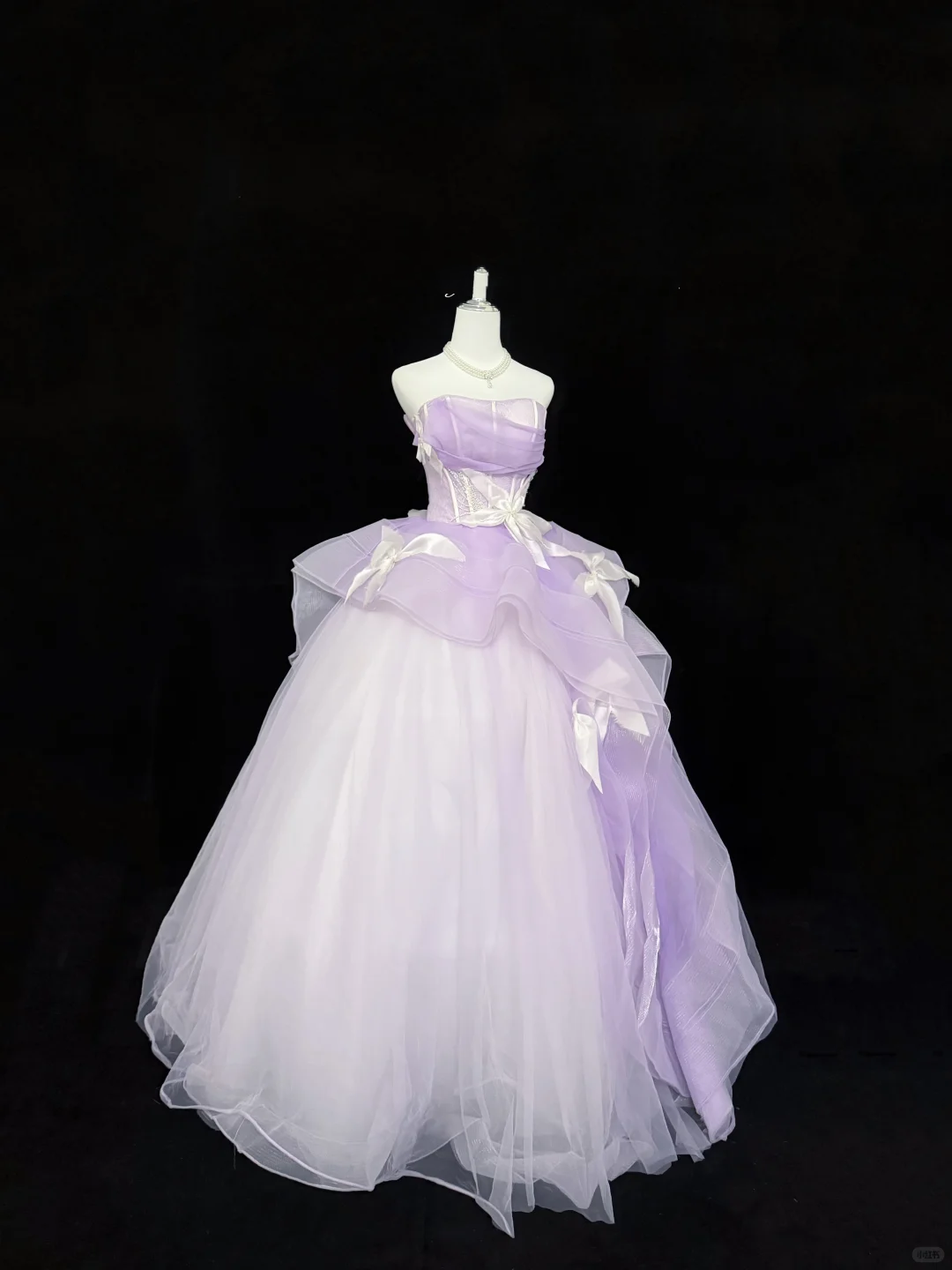 Lavender Spaghetti Strap Cinched Waist Voluminous Princess Skirt Romantic Dress, Wedding Gown gh7912