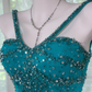 Girlhomeshops-Blue gorgeous exquisite beaded long chiffon Prom dress evening dress party dress gh5162