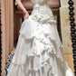 Girlhomeshops - Robe de soirée longue blanche en tulle à fleurs, décolleté en cœur, style princesse, robe de bal, de remise de diplôme, robe de mariée, gh5976