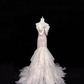 Blush Pink Spaghetti Straps Cinched Waist Figure-Flattering Bodycon Sexy Multi-Layer Skirt Long Romantic Dress, Wedding Gown gh7829