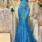 Blaues Blumenkleid, elegantes langes Satin-Ballkleid, Abendkleid, Partykleid, Brautjungfernkleider gh4464