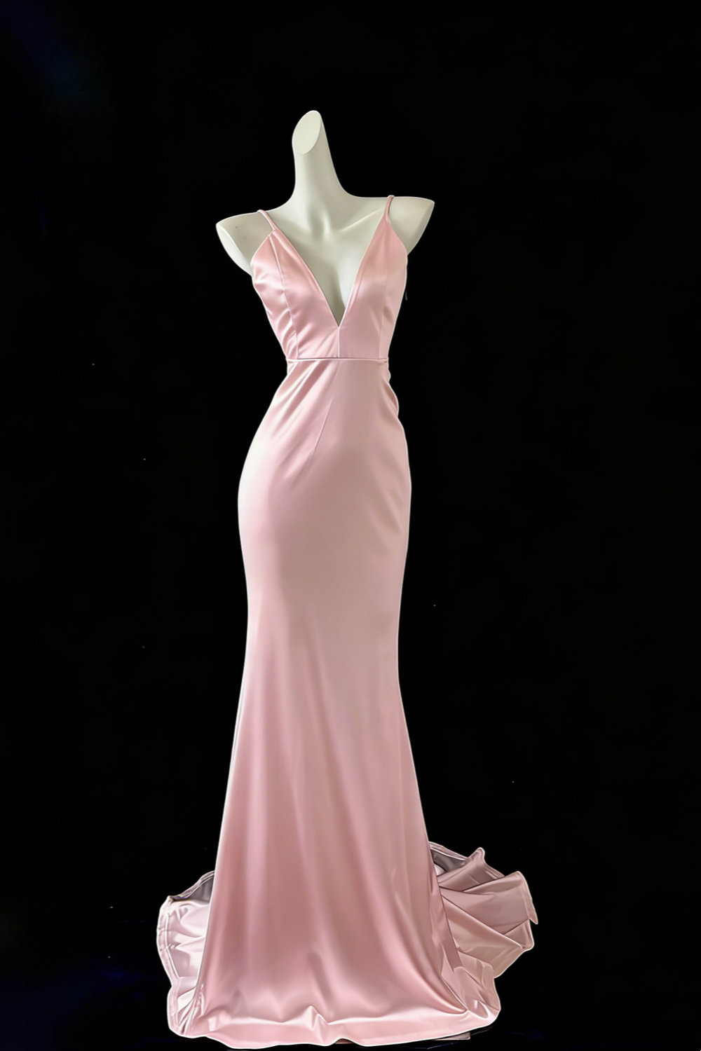 Robe de soirée longue en satin blanc style sirène, élégante, gh4474