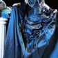 Vintage-style elegant blue taffeta long ball gown gh6845