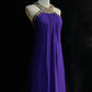 Purple Vintage Fashion Elegant Exquisite Gem Rhinestone Beading Long Floor Length Tulle Ball Gown Evening Dress Party Dress Prom Dress gh3863
