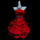 Red Beaded Satin Short Ruffle Homecoming Ball Gown gh4646
