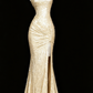 Burgundy shiny hip fishtail sequined ball gown evening dress prom dress gh4363