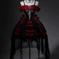 Girlhomeshops - Robe courte de soirée en tulle et dentelle perlée noire et rouge, robe d'anniversaire gh5347