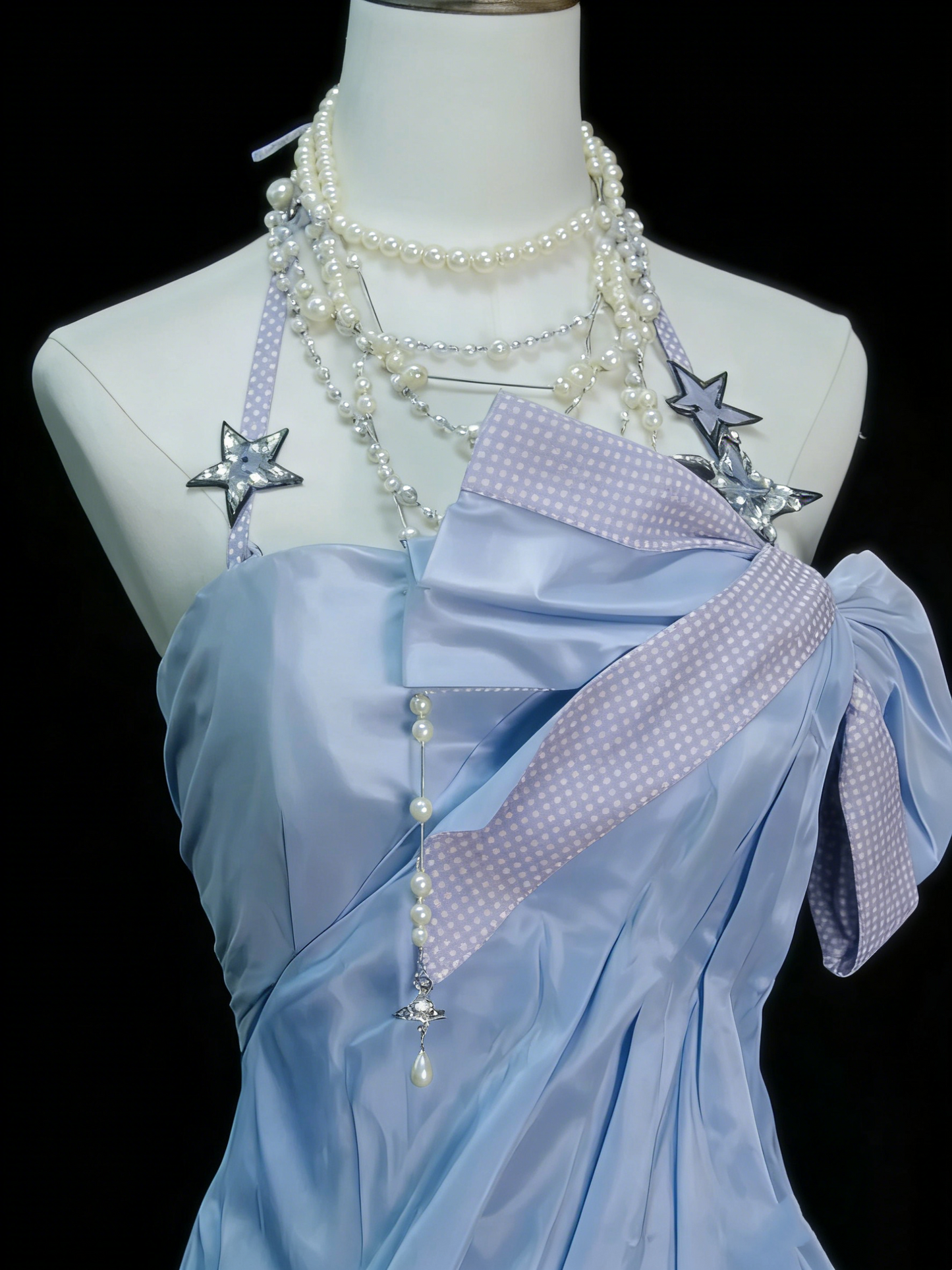 Starlight Dream Style Blau-Schwarz Kontrast-Ballkleid - Sternenhimmel-Mottoparty- und Cosplay-Kleid gh6564