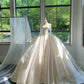 Girlhomeshops--💕Weißes, langärmliges, exquisites Spitzen-Brautkleid aus Tüll gh5444