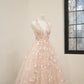 Girlhomeshops - Robe de soirée longue en tulle à paillettes et motif floral rose, robe de bal, robe d'anniversaire, gh5071