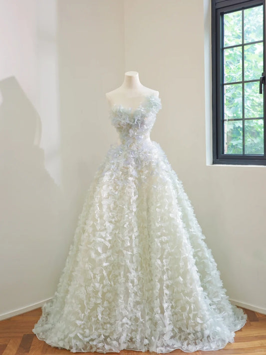 Girlhomeshops-Specially adjusted Monet Garden color fairy elegant long tulle Prom Dress evening dress gh5061