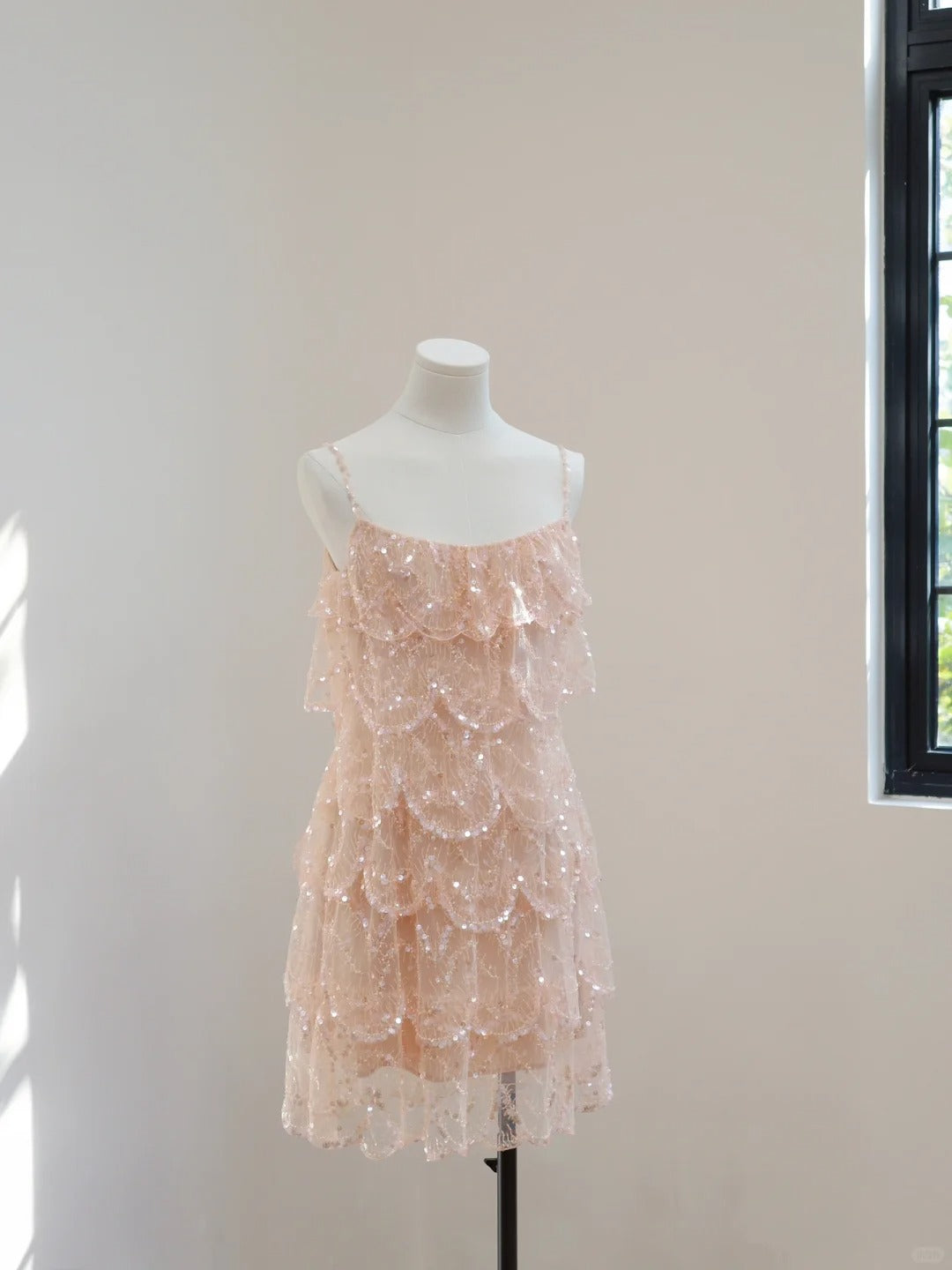 Girlhomeshops-Pink wunderschöne Pailletten glänzend kurzes Homecoming-Kleid Ballkleid Abendkleid gh5067