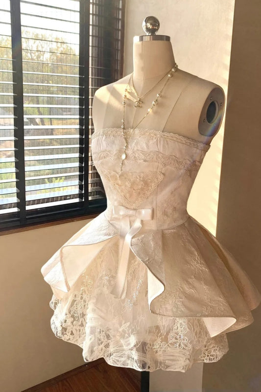 girlhomeshops - Robe de soirée princesse bustier en tulle et dentelle raffinée gh5741