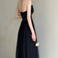 girlhomeshops--Retro Black Swan Simple Elegant Formal Long Tulle Prom Dress gh5607