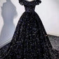Midnight Galaxy – schulterfreies, funkelndes Pailletten-Abendkleid gh7072
