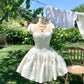 Girlhomeshops - Weißes süßes kurzes Chiffon-Heimkehrkleid, Geburtstagspartykleid, gh5047