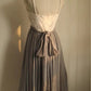 Graues Vintage-Heimkehrkleid aus Spitze, kurzes Chiffon-Ballkleid, gh4497
