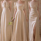 Champagne Elegant Fashion Long Satin Ball Gown Evening Dress Party Dress Bridesmaid Dresses Prom Dress Wedding Mother of the Year Dress gh3998