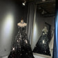 Girlhomeshops – Langes, schimmerndes Ballkleid aus Tüll mit Pailletten und schwarzem Silberverlauf, gh5109