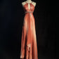 girlhomeshops-Orange Elegant Gradient Beaded Long Chiffon Prom Dress gh6246