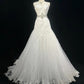 girlhomeshops-White, Exquisitely Beaded, Gorgeous Long Wedding Dress Tulle gh6242