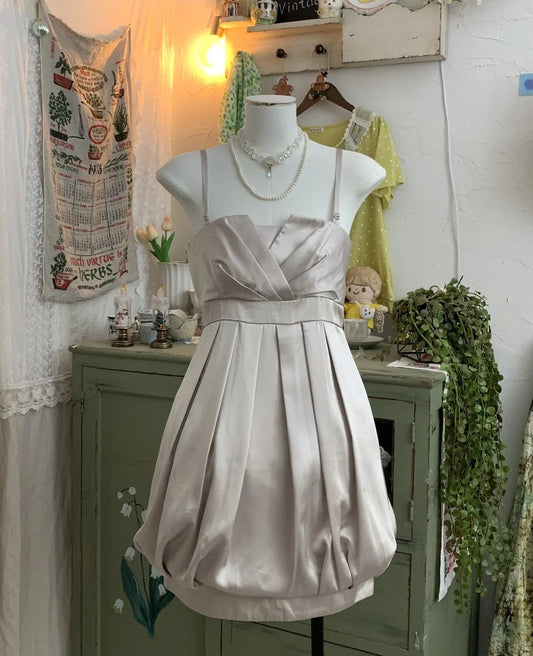 Champagner süßes süßes kurzes elegantes Knospenkleid Homecoming-Kleid Geburtstagsparty-Kleid Ballkleid Abendkleid Ballkleid gh3920