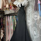 girlhomeshops - Robe de bal longue en satin noir et blanc jusqu'au sol gh6234