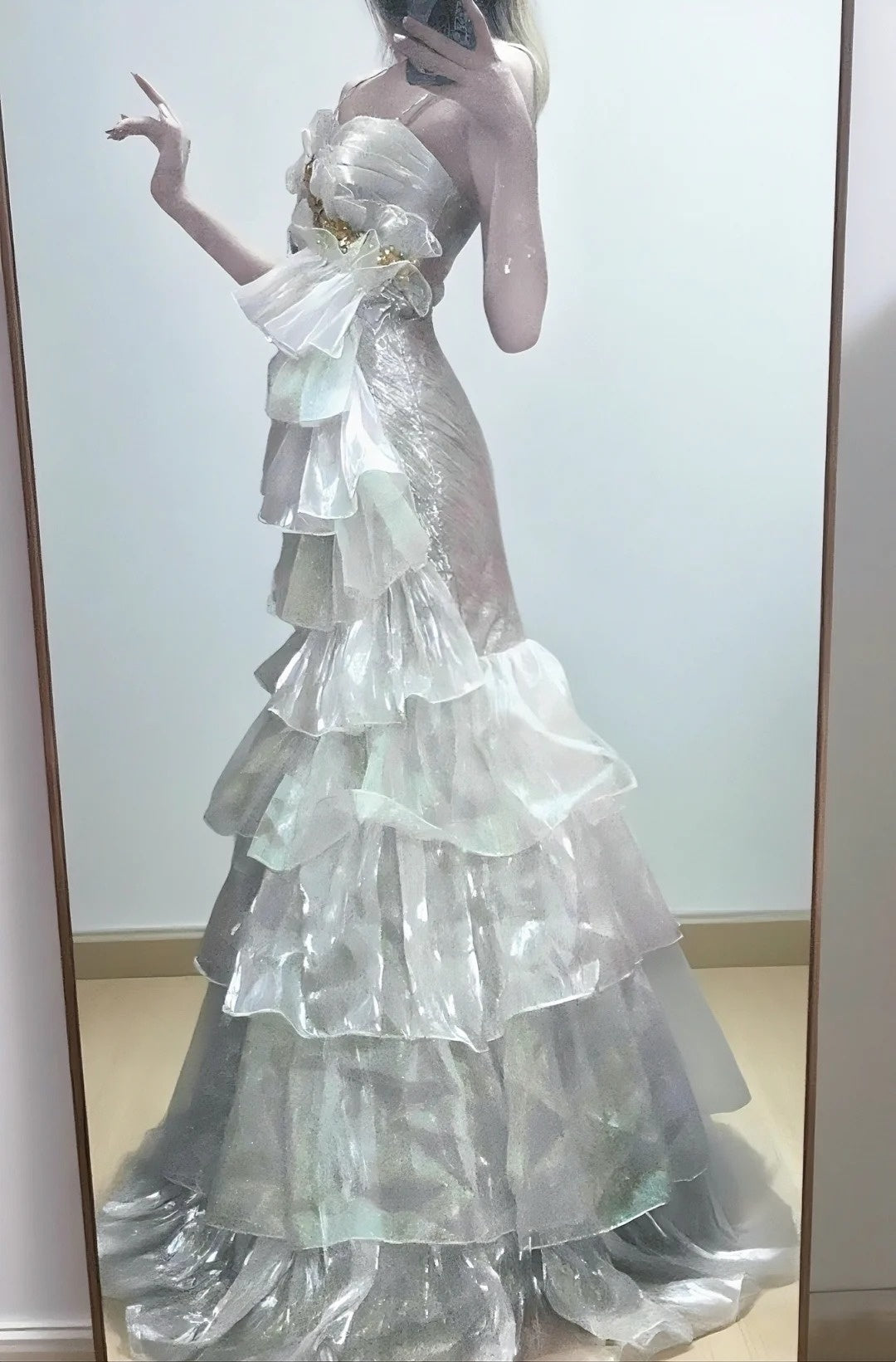 A long chiffon formal dress like moonlight gh6809