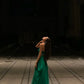 Green strapless fashionable and elegant long sheer evening gown gh6755
