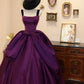 Purple Fashion Elegant Long Satin Ball Gown Evening Dress Prom Dress gh4239