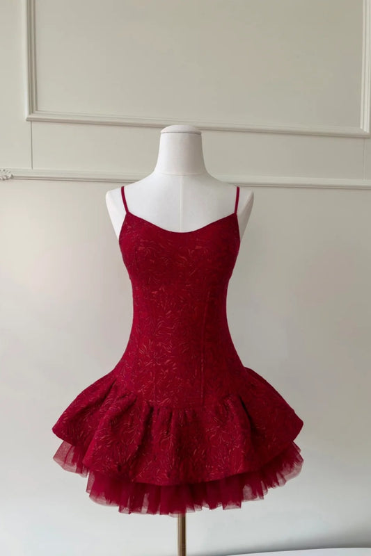 Robe de bal courte en satin, robe d'anniversaire gh6801
