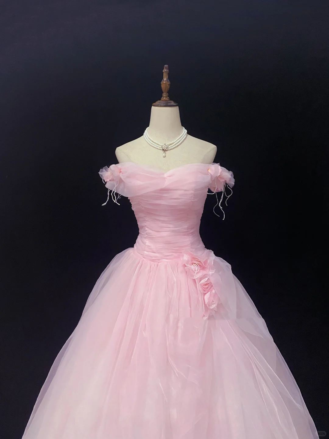 Light Pink Off Shoulder | Slim Waist | Princess Puffy Skirt | Wedding & Evening Dress gh8132