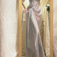 Robe de bal longue en satin à fleurs gris bleu, robe de soirée, robe de remise de diplôme gh4508