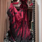 Burgundy Mysterious Red Rose Gorgeous Exquisite Lace Tulle Long Floor-Length Trailing Ball Gown Evening Gown gh4253