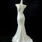 White Fashion Long Satin Prom Dress Evening Dress Party Dress gh4838